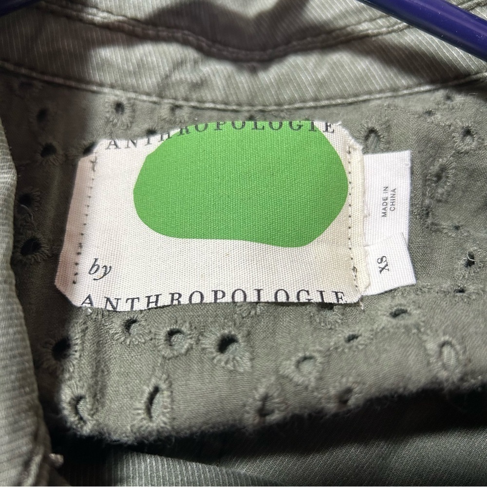 Anthropologie Green Military Jacket size XS “Run Ruby Jacket” - Picture 4 of 6